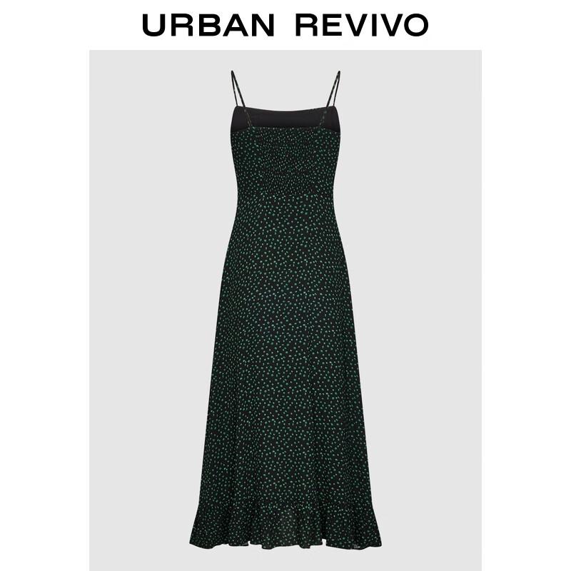 

Женское платье А-силуэта на бретельках с цветочным принтом M