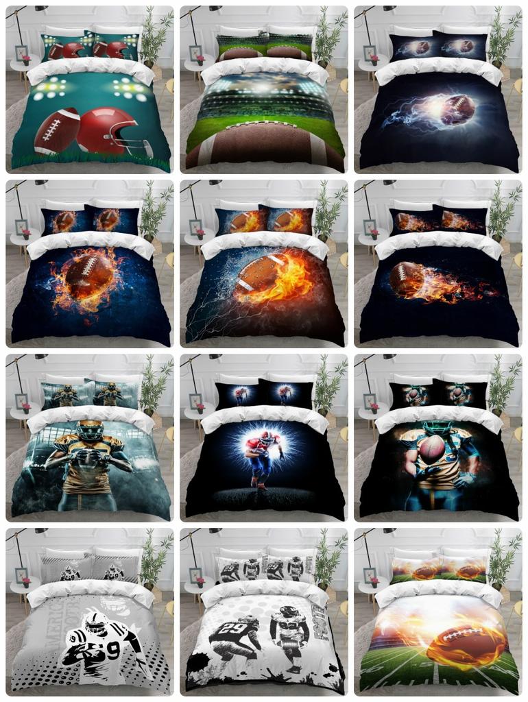 Rugby American Football Home Textile Digital Printing Three-Piece Bedset Bedset