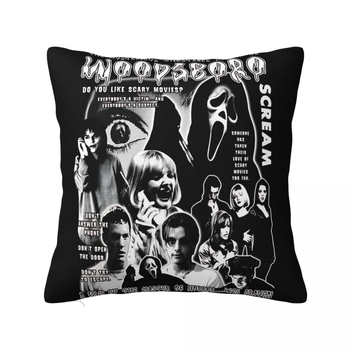 

Home Decor Screams Ghostfaces Horror Movie Pillowcase Accessories Pillow Covers Square Multiple Sizes 12x12Inch
