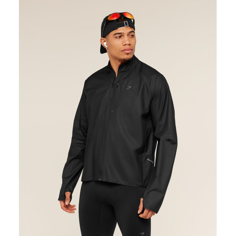 Gymshark Running Elite Lightweight Windbreaker Black A2c5y Bb2j