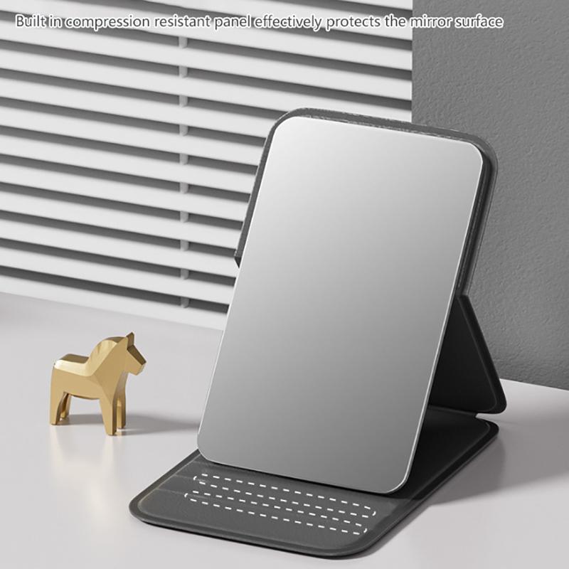 Hand-Held Desktop Stand Mirror High Definition Folding Makeup Mirror Light Weight Easy To Carry Vanity Mirror Cosmetic Tools