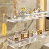 Acrylic Floating Wall Mounted Shelf Wall Mount Storage Rack For Kitchen Bathroom