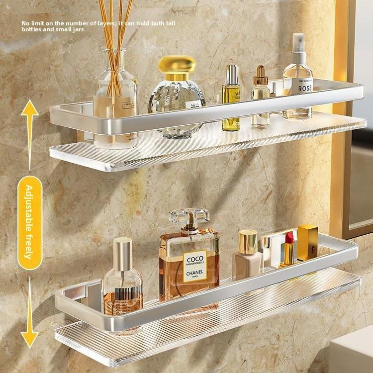 Acrylic Floating Wall Mounted Shelf Wall Mount Storage Rack For Kitchen Bathroom