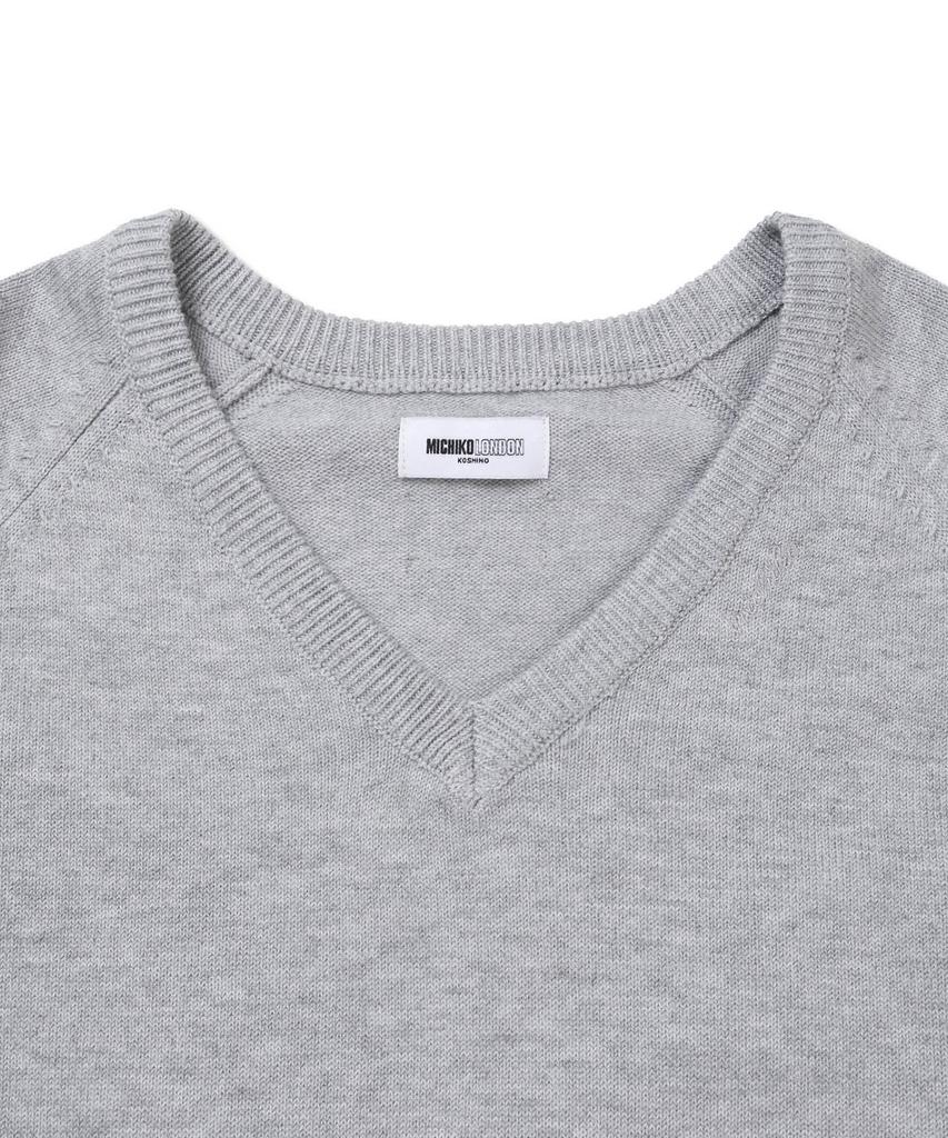 Michikoleondeonkosino Basic V-Neck Wool Knit Melange Gray