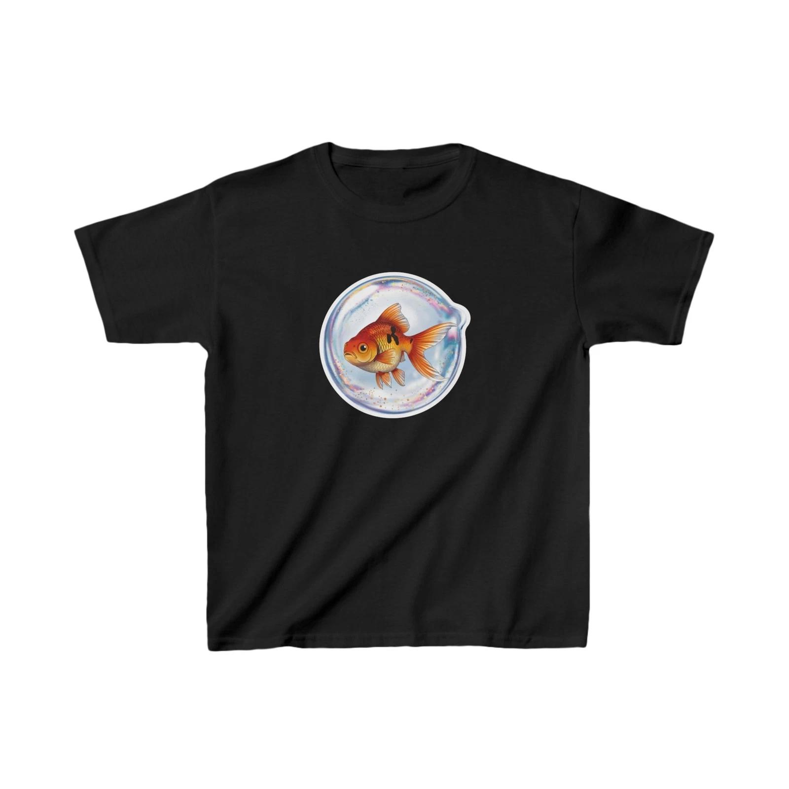 Goldfish Kids Tee, Water Bubble Children s Shirt, Fish Youth T-Shirt, Aquarium S