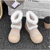 Women Snow Boots Winter Plush Warm Thick Soled Platform Ankle Boots Non-slip 2026 New Windproof Women Cotton Shoe Botas Mujer