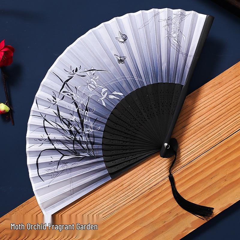 

Портативный складной веер в китайском стиле для женщин и детей - Ханьфу, Ципао, летний аксессуар для танцев