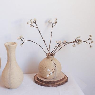 Retro Wooden Flower Vase Minimalist Vase Centerpiece Dried Flower Arrangement Pot Home Desktop Decorative Vases Craft