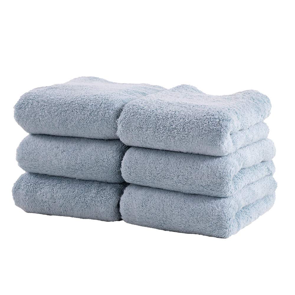 

Freely Towel Face Set of 34 x Solid Machine Summer Towels 6 Towels, 6, 80cm, 100% Cotton, Thick, Color, Washable, Absorbent, (Light Blue, Towels)