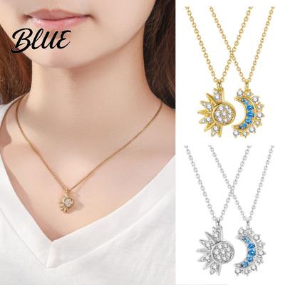 Comfortable Necklace 1 Set Sun And Moon Necklaces Couples Matching
