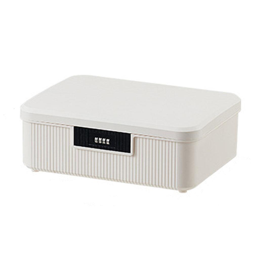 

Двошаровий контейнер для зберігання з замком 9 л/16 л Організатор документів Контейнер для ювелірних виробів Важливі файли 9L теплим білим кольором