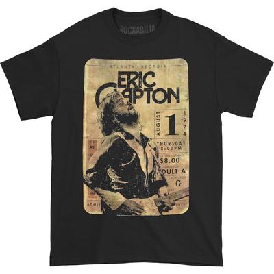Pánské tričko s úzkým střihem a lístkem na koncert Erica Claptona, černé