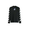 Off-White Printed Long-Sleeve T-Shirt Men Tops Black OMAB032E191850061088