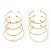 Bohemian Twist Twist Starlight Love Star Pattern Iron Bracelet 8 Piece Set