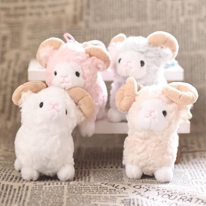 Cute Mini Fluffy Sheep Plush Keychain Soft Fuzzy Skin-Friendly Bag Pendant for Backpack Decor Birthday Gifts for Kids Girls