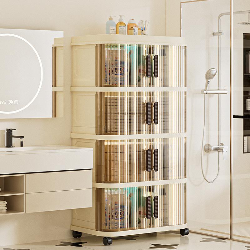 Folding storage cabinet storage box multi-layer wardrobe multi-layer clothes storage cabinet foldable transparent storage cabinet
