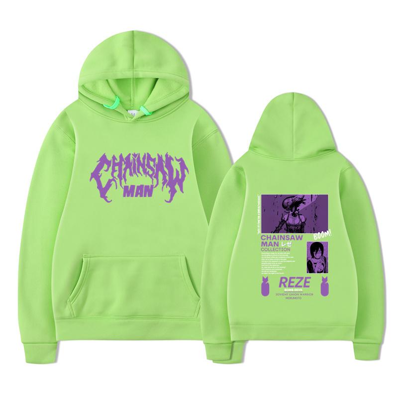 Anime Chainsaw Man Reze Mikina Harajuku Manga Dlouhý Rukáv Dámská Ležérní Oversized Pulovr Streetwear