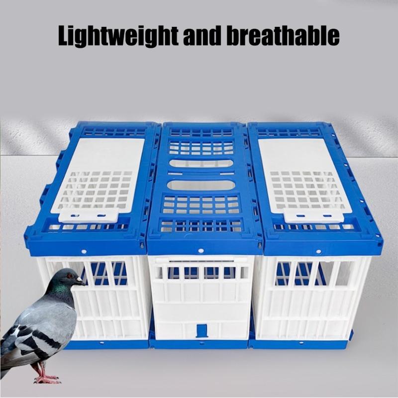 Verbindbarer Kunststoff-Vogelkäfig für Outdoor-Training, tragbare Voliere für Tauben, Papageien, Jungvögel, Doppeltür-Design
