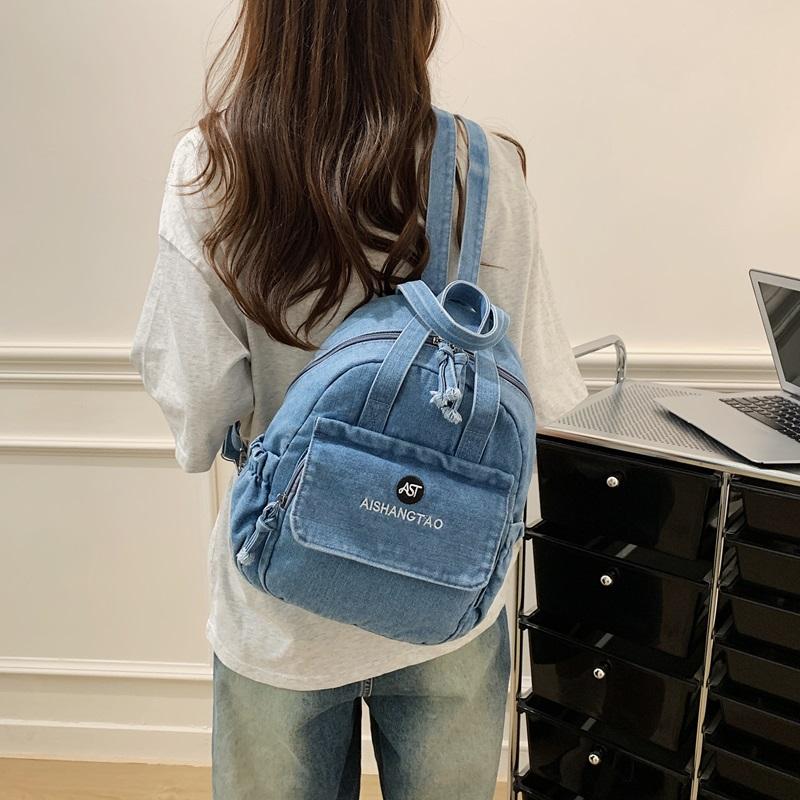 Zaino in Denim Multifunzionale da Donna