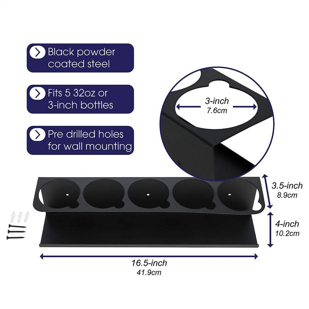 

Caulk Tube Holder Wall Mounting Sealant Rack Multi-Layer Compartment Caulk Tube Holder Rack for Garage Home Industry Wrench чорний