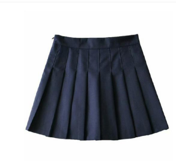 Women's High Waist Solid Color Pleated A-Line Short Skirt for Spring and Autumn 2025