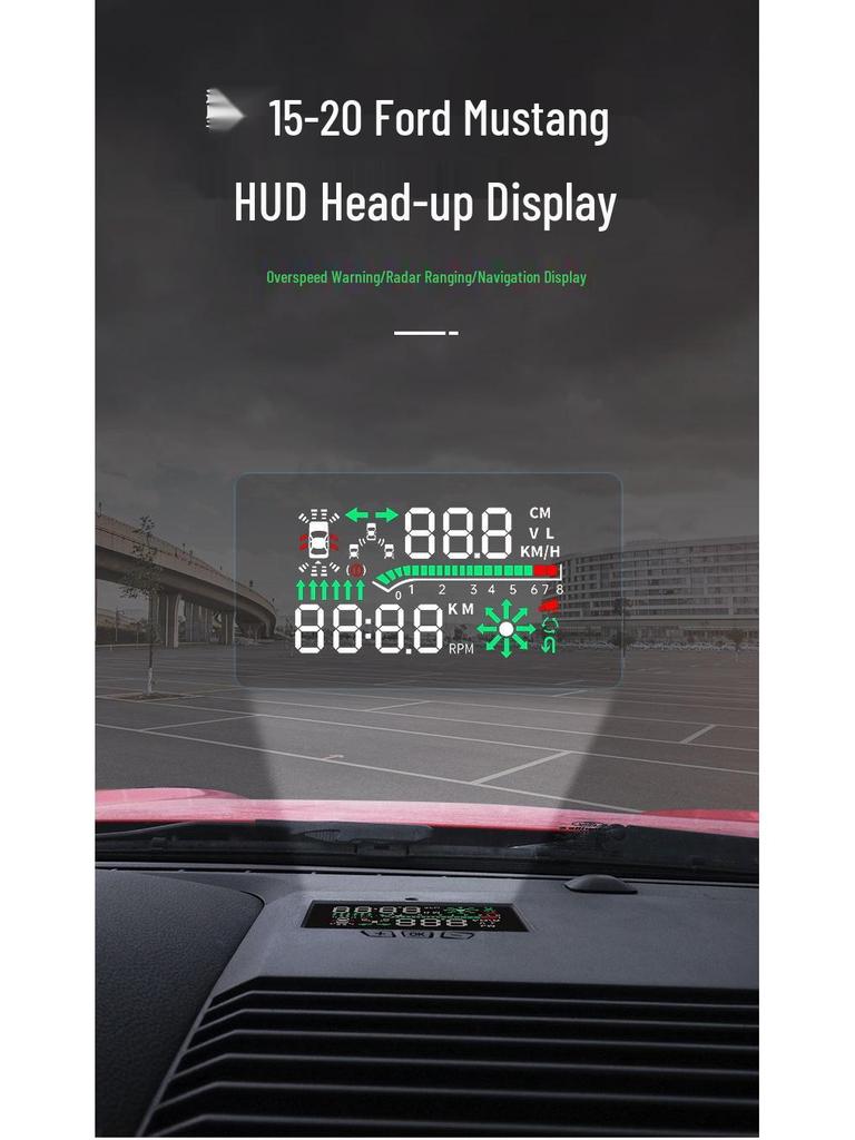 Ford Mustang Modified HUD Speedometer Display for 2015-2020 Models