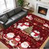Christmas Printed Square Area Rug Soft Non Slip Floor Carpet For Bedroom Holiday Gift