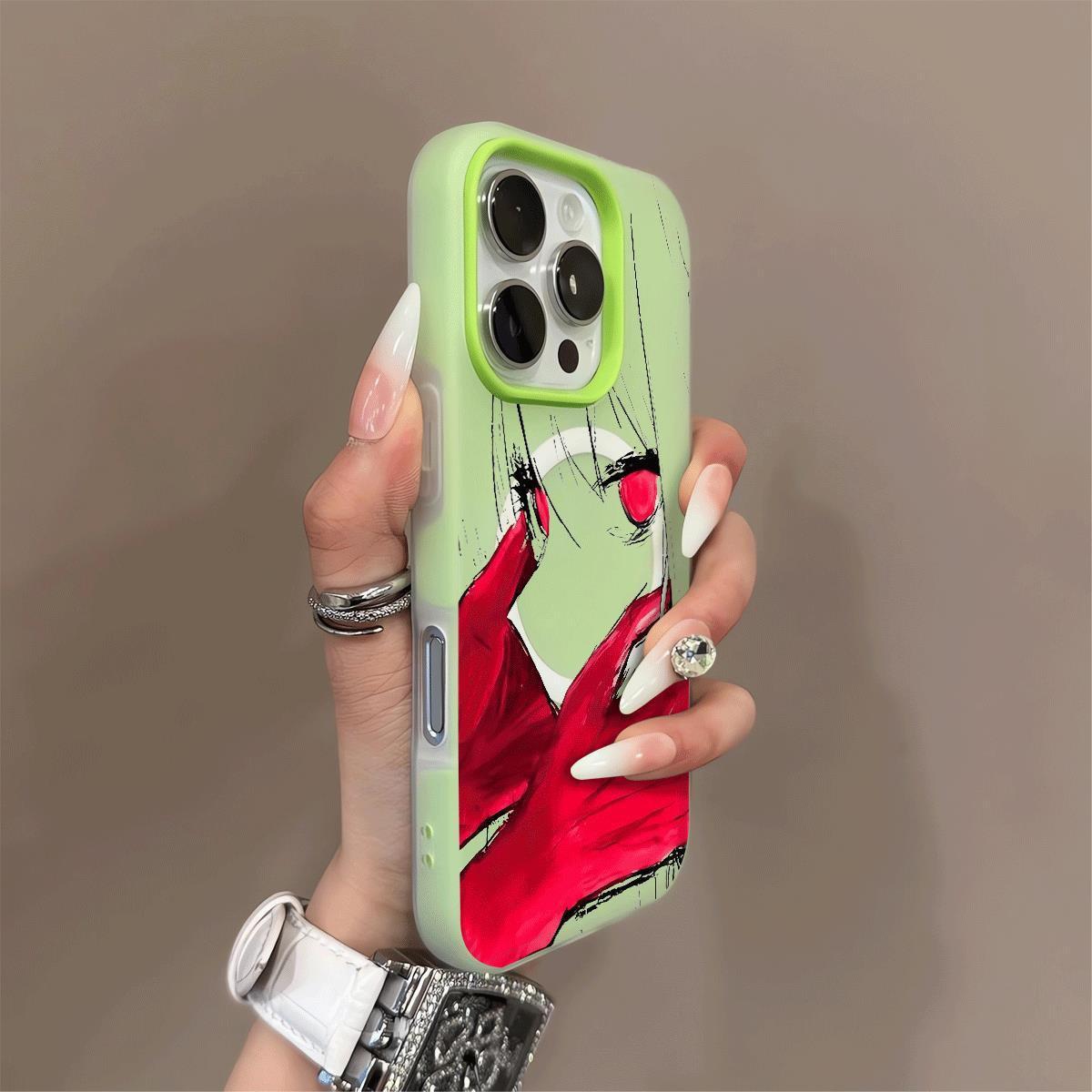 

Jelly Magnetic Two-in-one Mobile Phone Case New Style for Iphone14 for Apple 14promax Mobile Phone Case Personality For iphone 17PROMAX