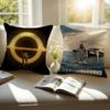 Fiction Planet Style Interstellar Travel-A Pillow Case Anti-dustmite Invisible Zipper Silky Short Plush Sofa Cushion Cover