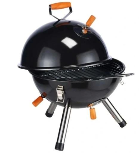 Grill Kopułowy Ogrodowy Zamykany Gril Z Pokrywką Węglowy Brykiet Okrągły