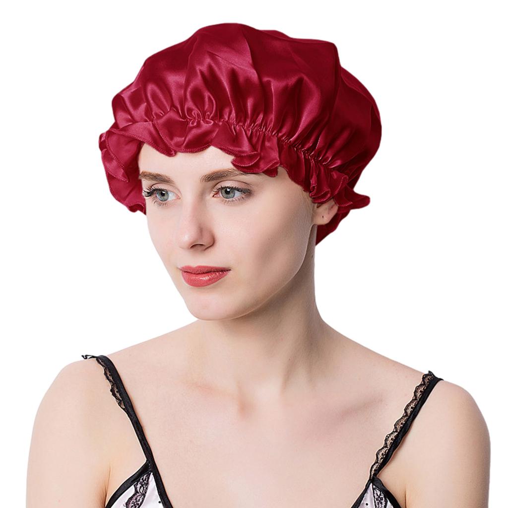 Reusable Bonnet Cap Soft Shower Cap for Bathing Sleeping Hair Care Sleep Cap