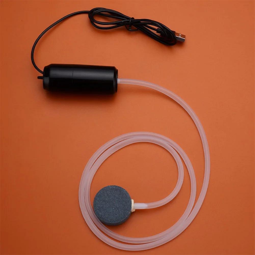 Mini Aquarium Air Pump Portable USB Fish Tank Oxygen Air Pump With Air Stone Mute Energy Saving Oxygen Pump For Aquarium Fishing