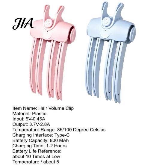Gift for Women Hair Styling 2Pcs Heated Volume Clip, Electric Root Volumizer Crimper, 3 Minute Lifting Daily Tool Comb Flat Hair, Dual Temperature USB