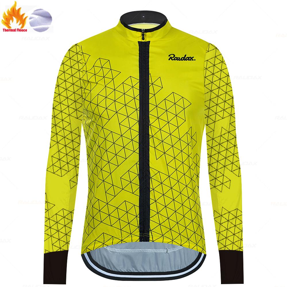 Raudax Warm Cycling Jackets 2025 Winter Thermal Fleece Cycling Clothing Men Long Sleeve Jersey Suit Outdoor Riding Bike Clothes