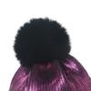 Modische dicke Herbst Winter Herren Damen Mützen Gestrickte Damen Mützen Mützen Pelz Pailletten Bling Mütze Wärmer Haube Damen Freizeitkappe