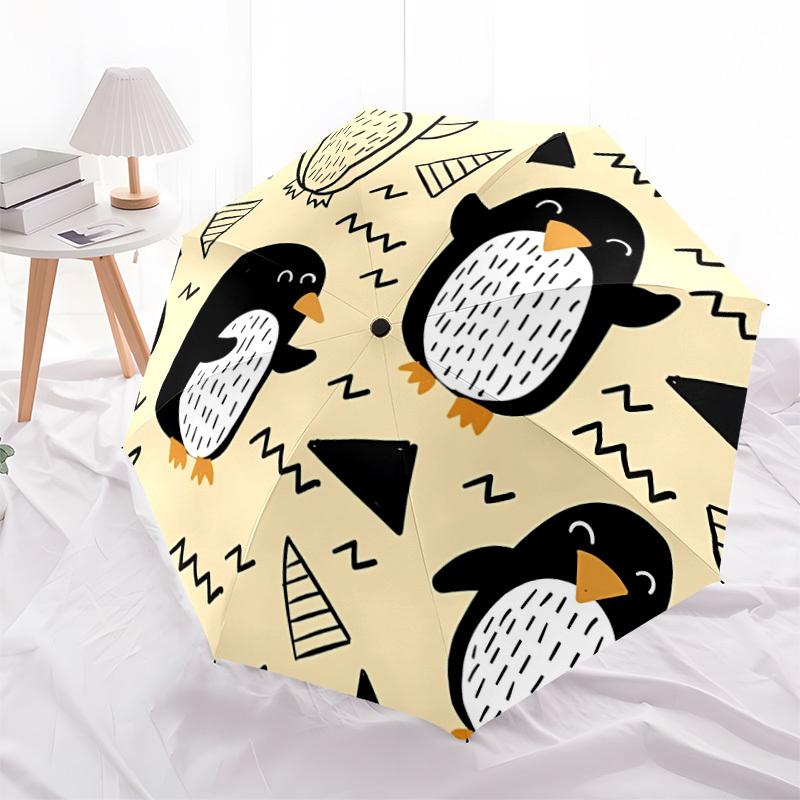 1 Stück Faltregenschirm mit Pinguinmuster, Aufklapp-/Zuklappbar, Alle- Tragbarer Regenschirm für & Männer, Stilvolles Accessoire (Weihnachtsgeschenk) 8-Rippen yy251213165