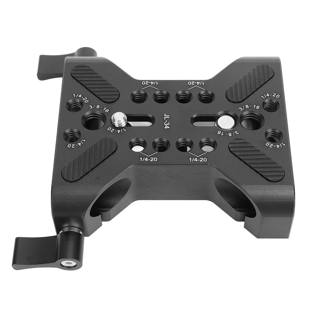 15mm Rail Camera Base Plate Professional Double Hole Pipe Quick Release Plate Camera Mounting Baseplate for Photography