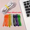 50/20/10/5pcs Silicone Multifunctional Cable Organizer Winder Storage Holder Bag with Zip Tie, Twist, and Clip Functions