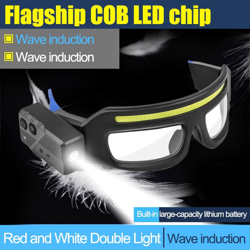 Reflektor Regulowany Oświetlenie Zabezpieczające Miejsca Pracy 5 Trybów Sterowanie Czujnikiem Fal Latarka Wysoka Jasność Wodoodporny do Użytku Zewnętrznego