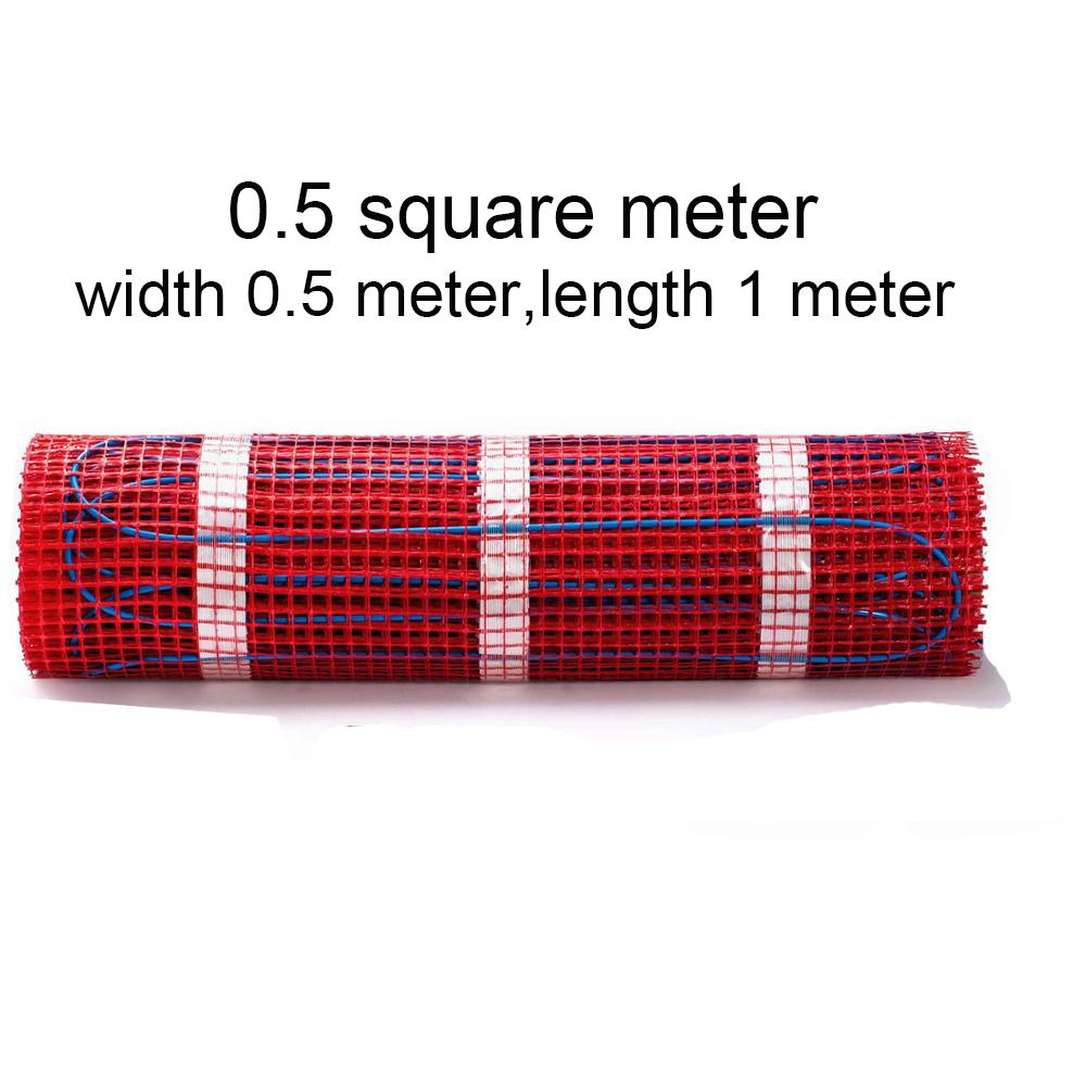 230V 150W/M2 Electric Radiant Underfloor Dual Core Heating Fibreglass Mesh Mat Kit System For Tiles Ceramic Porcelain Stone 0.5m2 white or red