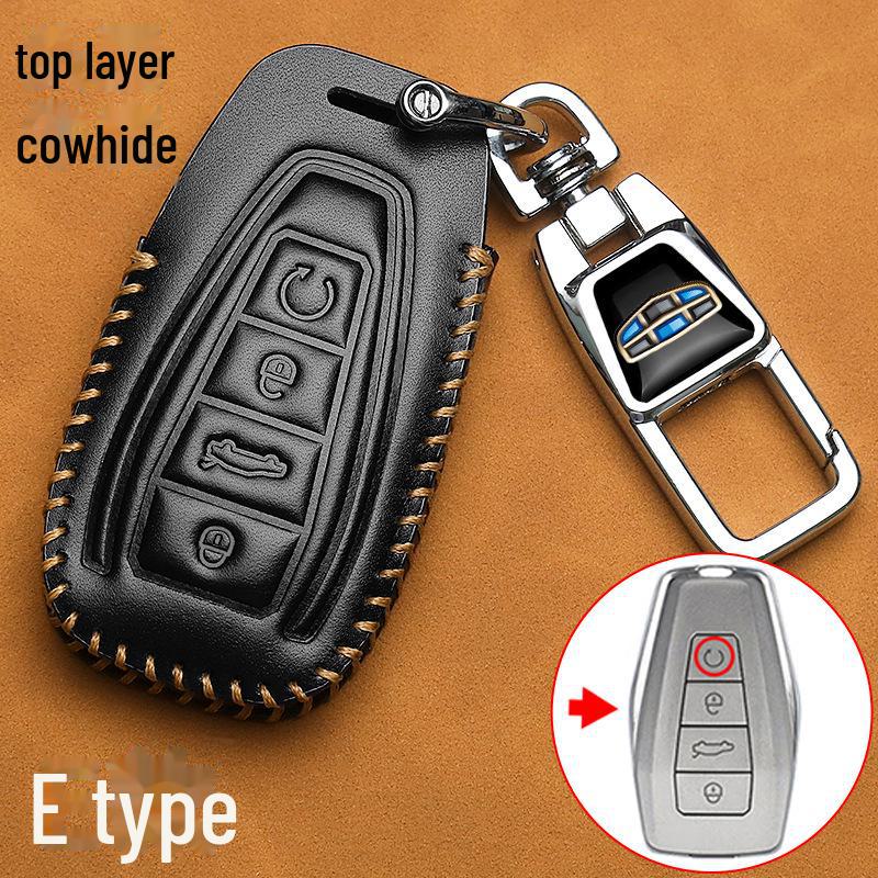Leather Car Key Cover for Geely Models: Xingyue L, Xingrui, Binyue, Boyue L, Haoyue Pro, Dihao GS (24 Models)