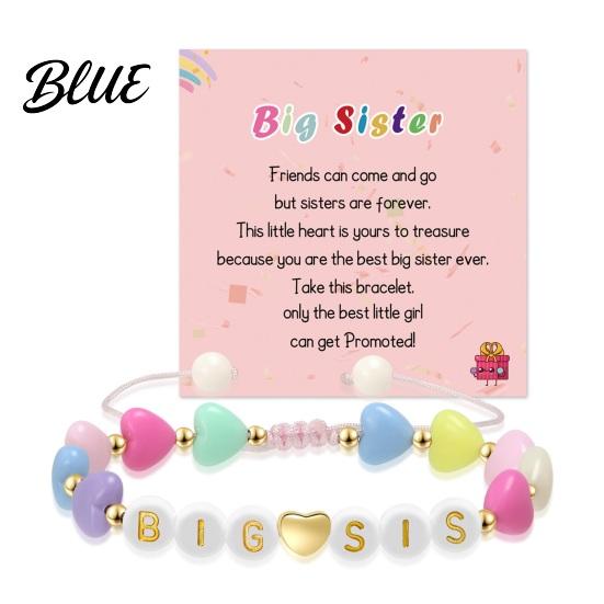 Child-friendly Jewelry Sister Friendship Bracelet Adjustable Beaded Bohemian Colorful Polymer