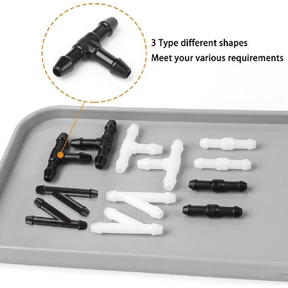 Windshield Washer Hose Kit - 4 Meter Universal Washer Fluid Hose With 12 Pcs Hose Connectors, Suitable For Most Windshield Washer Nozzle Tallation,