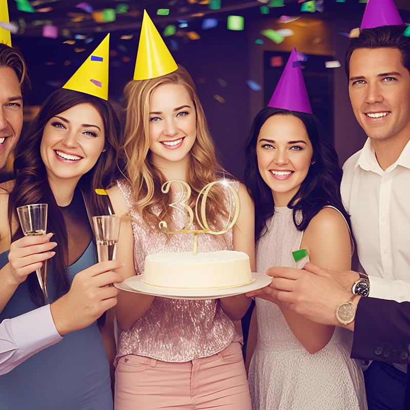 18 20 30 50th Acrylic Number Cake Topper For Adult Kid Happy Birthday Party Cake Decoration Wedding Anniversary Gold Cake Topper