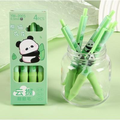 4Pcs Cute Panda Waterbased Pen Set Neutral Pen Office School Supplies Kawaii Aesthetic Student Stationery