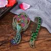 Vintage Russische Prinses Handspiegel & Kam Set