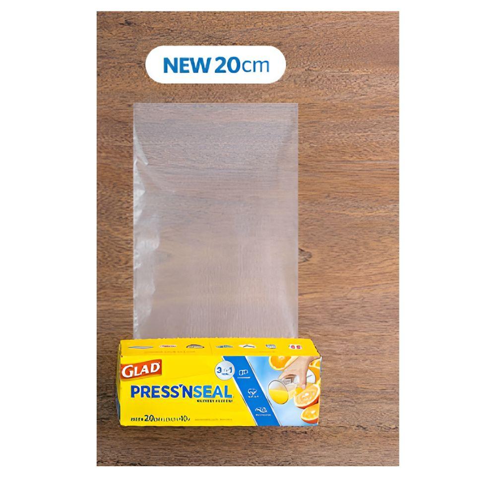 GLAD Press'n Seal Plastic Food Wrap Mini 20cm X 40m X 2ea Pack Leakproof Grip