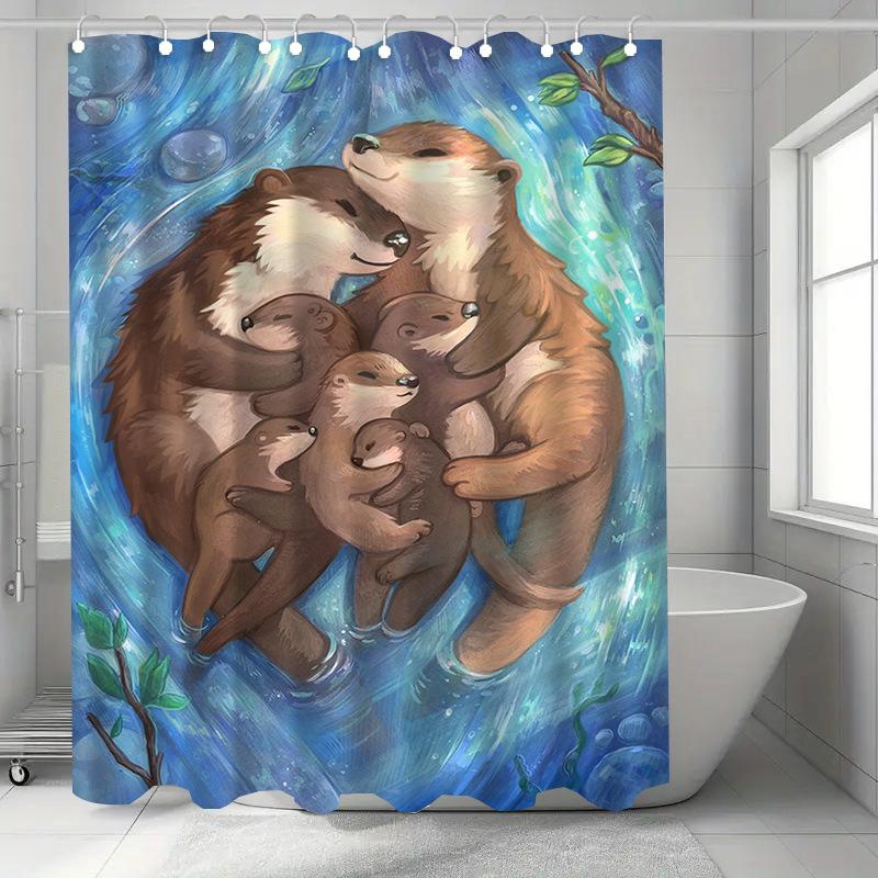 Red Roses Washable Dirt-Resistant Shower Curtain Shower Head Waterproof Polyester Bath Curtain For Home Decor Accessories