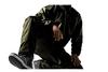 Men's Rain Suit (Water Resistance: 10,000mmH2O), Adjustable Hem, Adjustable Hood, Waterproof Tape, Mesh Lining, Size L, Olive, AS5100