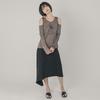 Wimzi Mind Cocoon Asymmetrical Skirt_Black